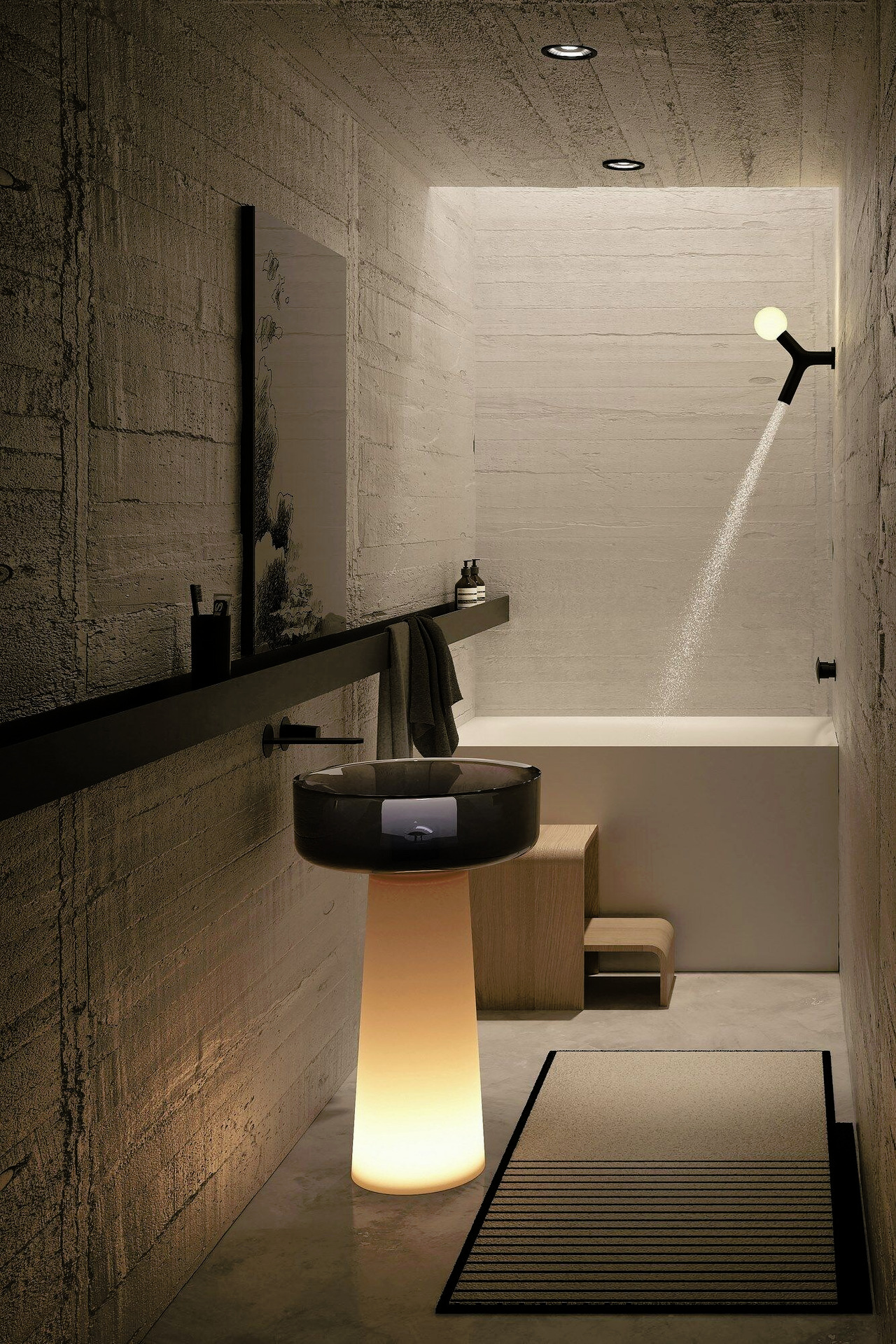 Albume Lux Freestanding Marble Sink, view 7