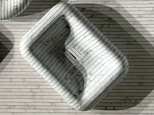 I GESSATI Carrara Marble Countertop Basin