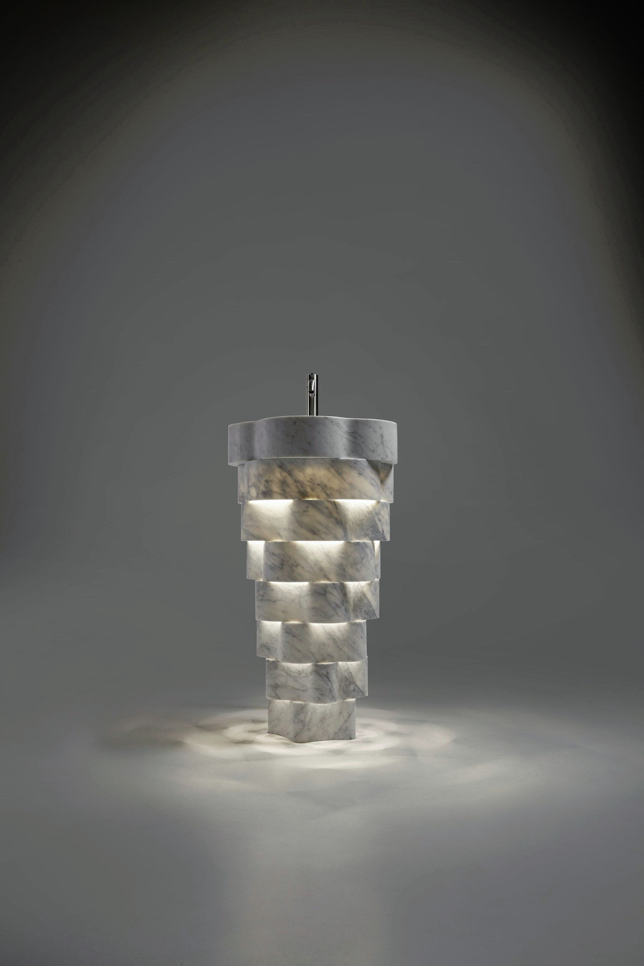 Intreccio Marble Floor-Mounted Washbasin, view 12