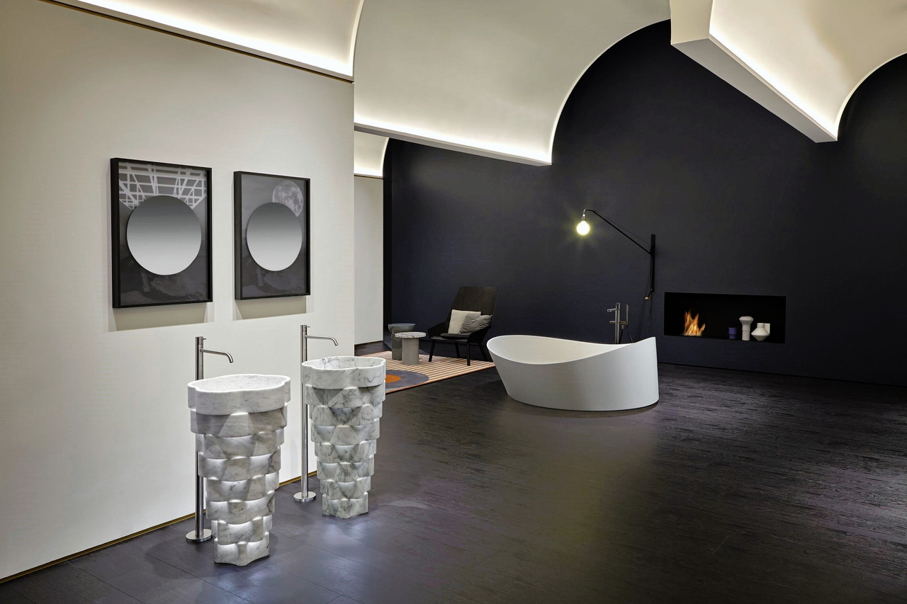 Intreccio Marble Floor-Mounted Washbasin, view 9