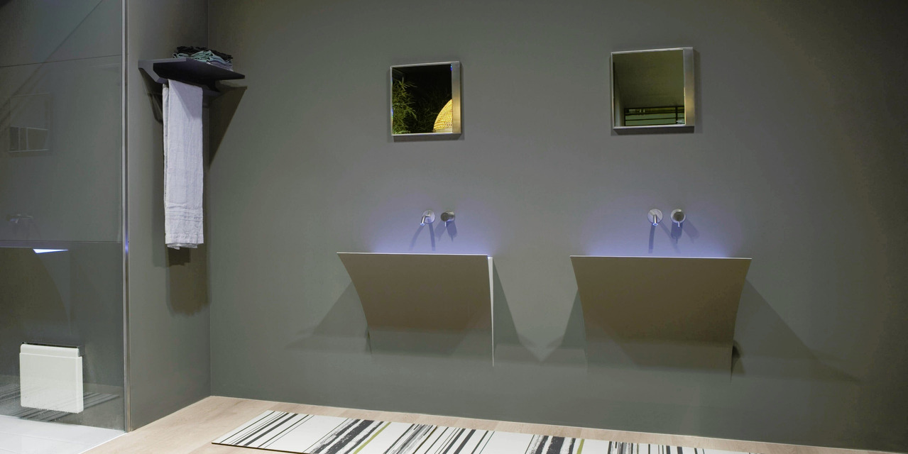 Strappo Corian® Wall-Mounted Washbasin, view 5