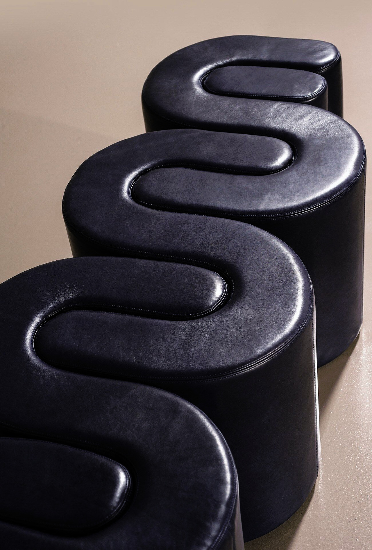 Adel Leather Bench, view 2