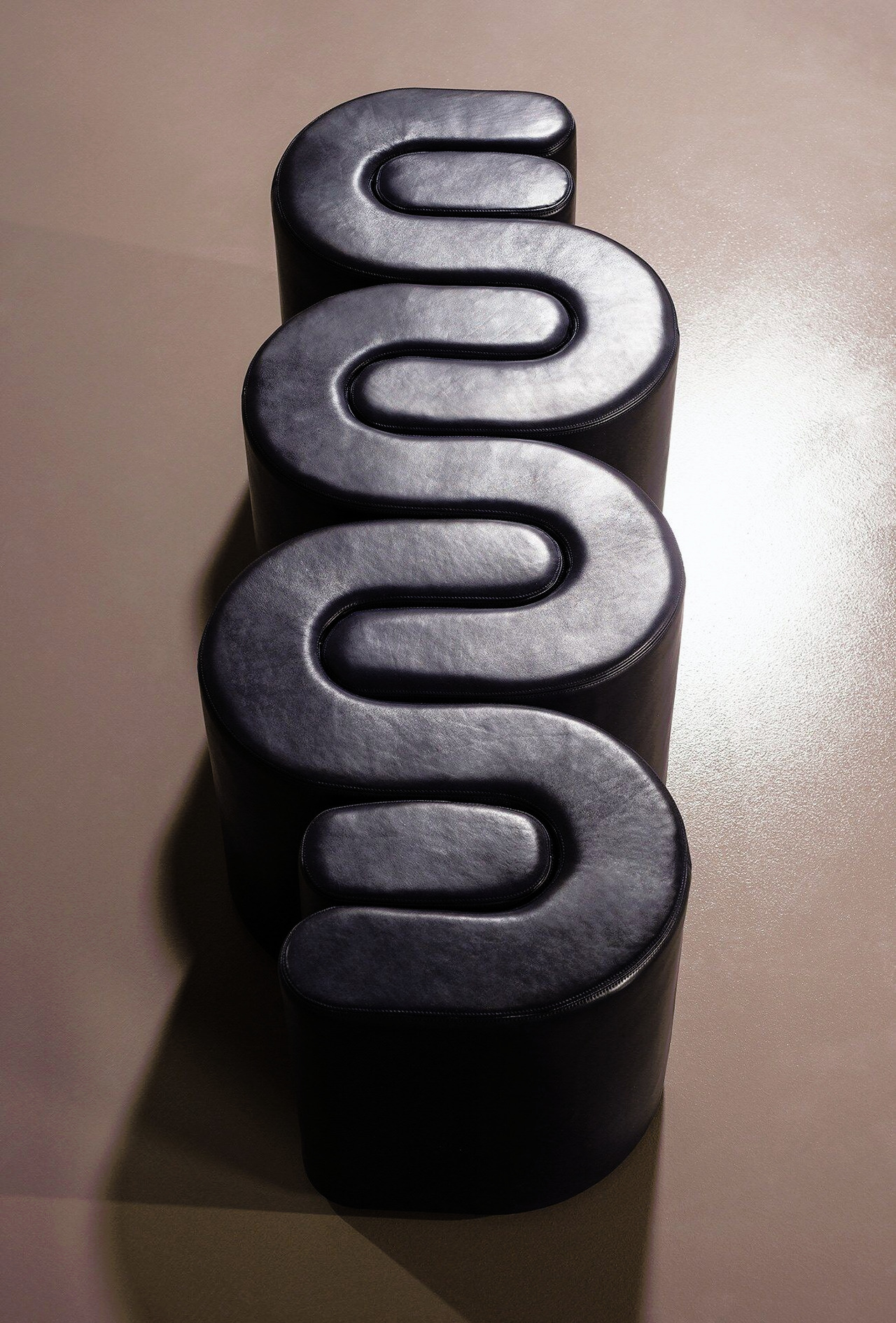 Adel Leather Bench, view 3