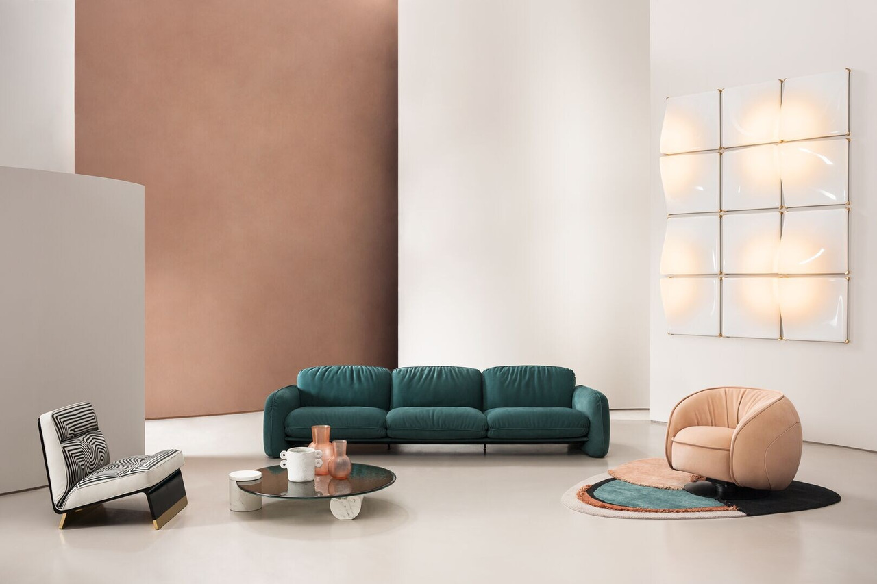 Brigitte Leather Sofa, view 3