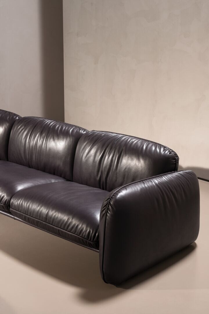 Brigitte Leather Sofa, view 6