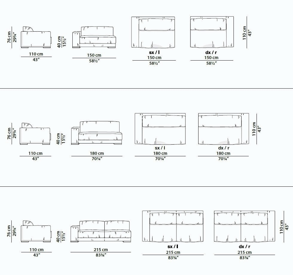 Budapest Soft Modular Leather Sofa, view 13