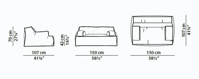 Damasco Leather Loveseat, view 6
