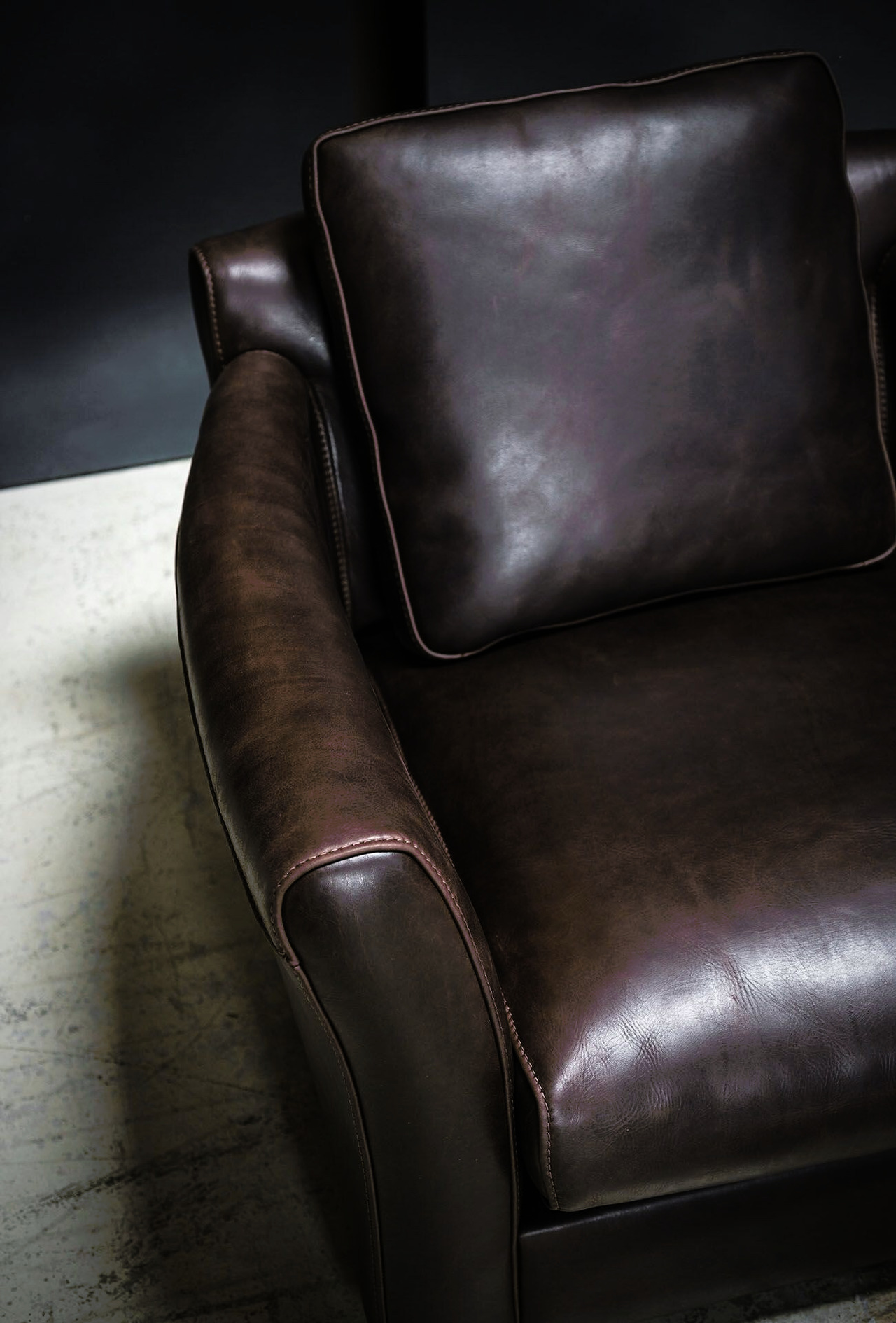Diner Leather Armchair by Piero Lissoni, view 6