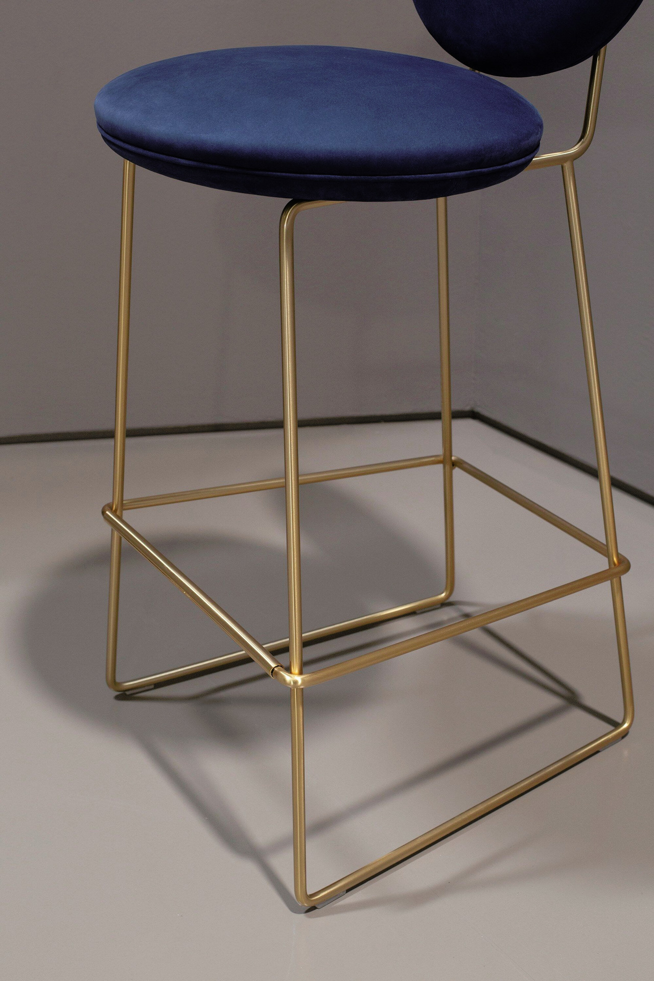 Gemma Leather Stool, view 4