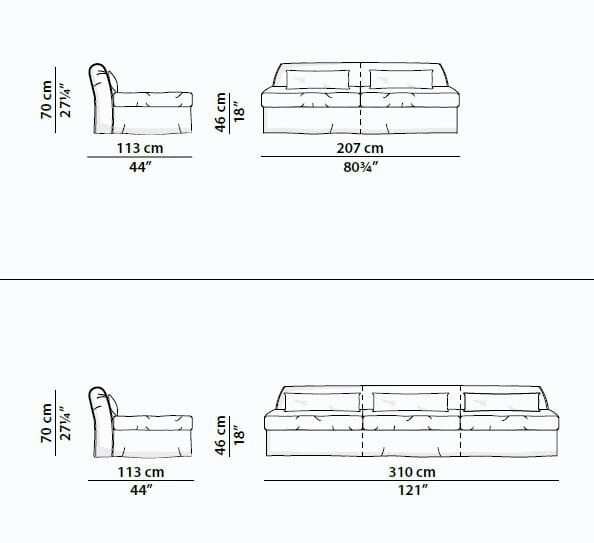 Housse Mono Sofa by Paola Navone, view 5