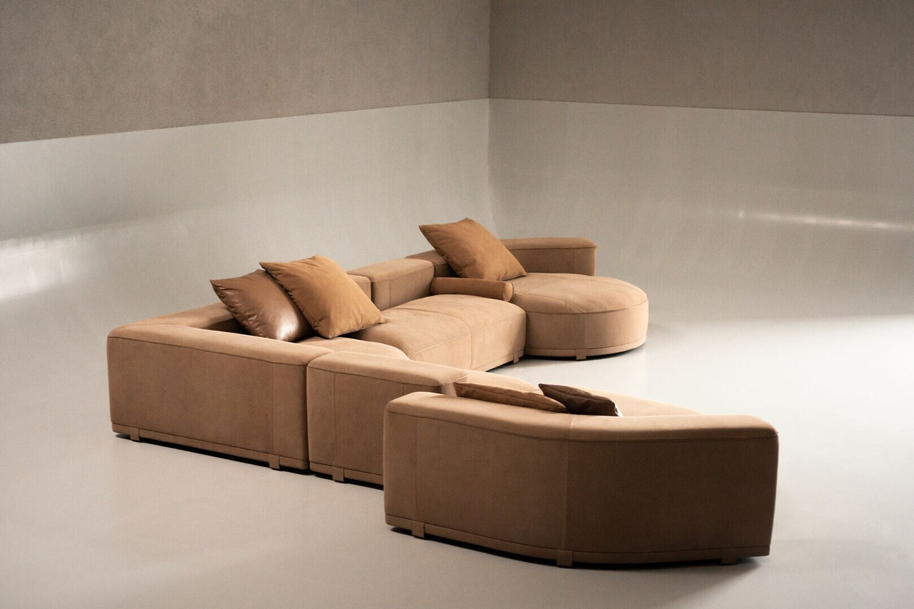 Juliette Baxter Modular Leather Sofa, view 5