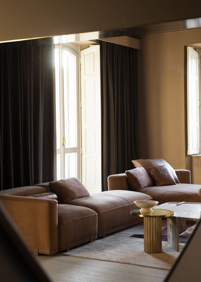Juliette Baxter Modular Leather Sofa, view 9