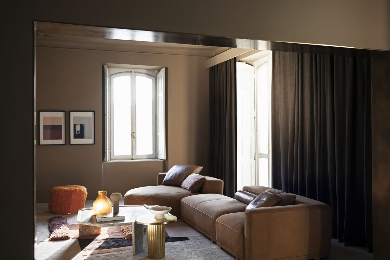 Juliette Baxter Modular Leather Sofa, view 10