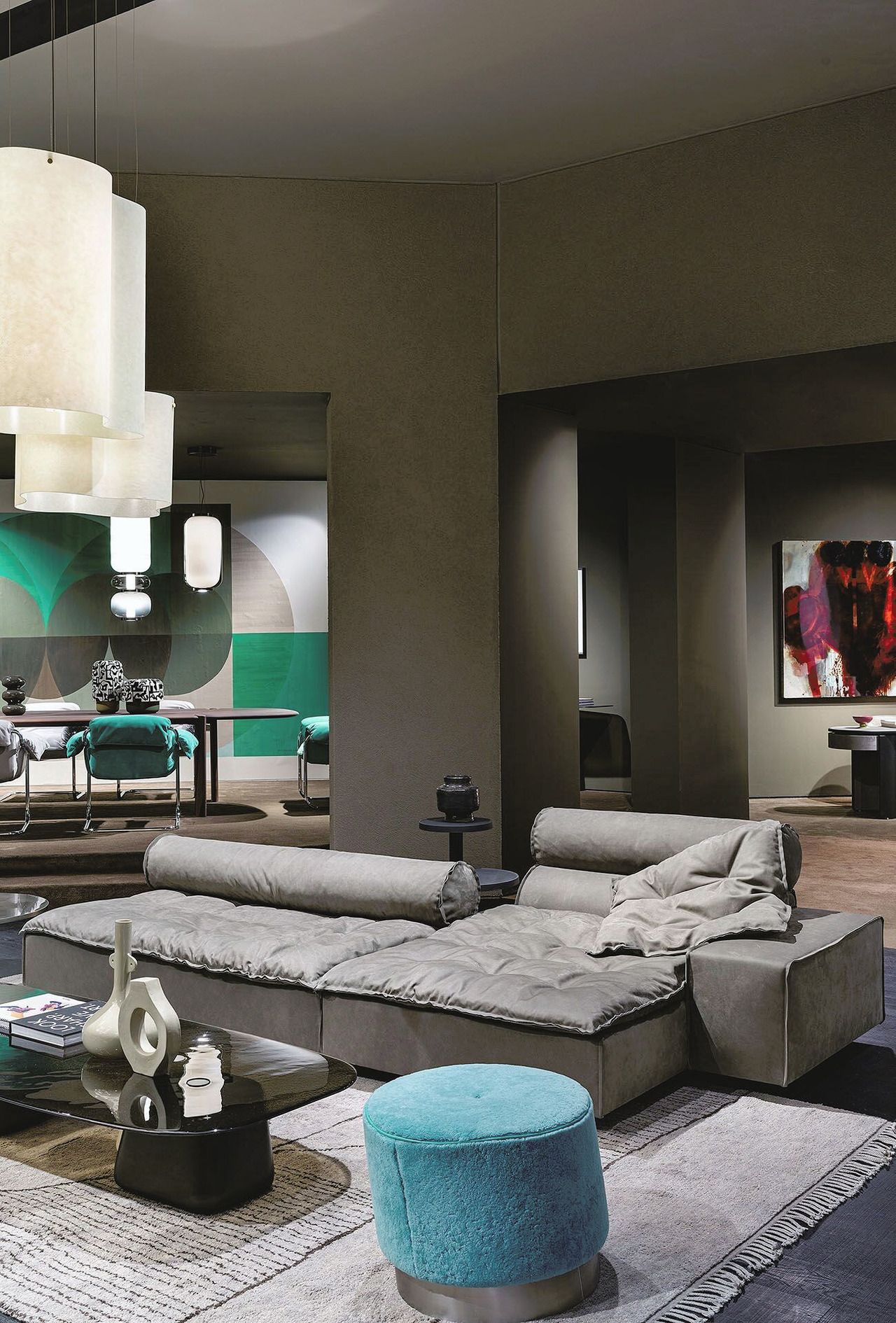 Miami Soft Modular Leather Sofa, view 10