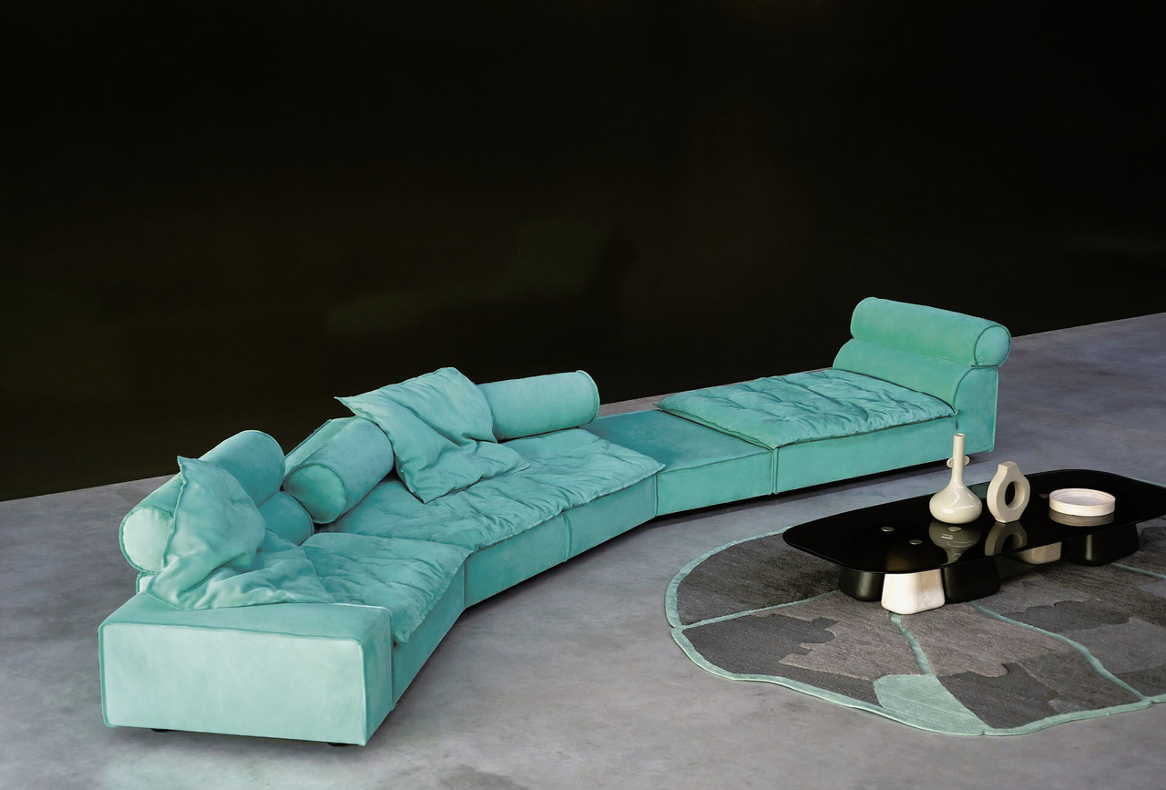 Miami Soft Modular Leather Sofa, view 2