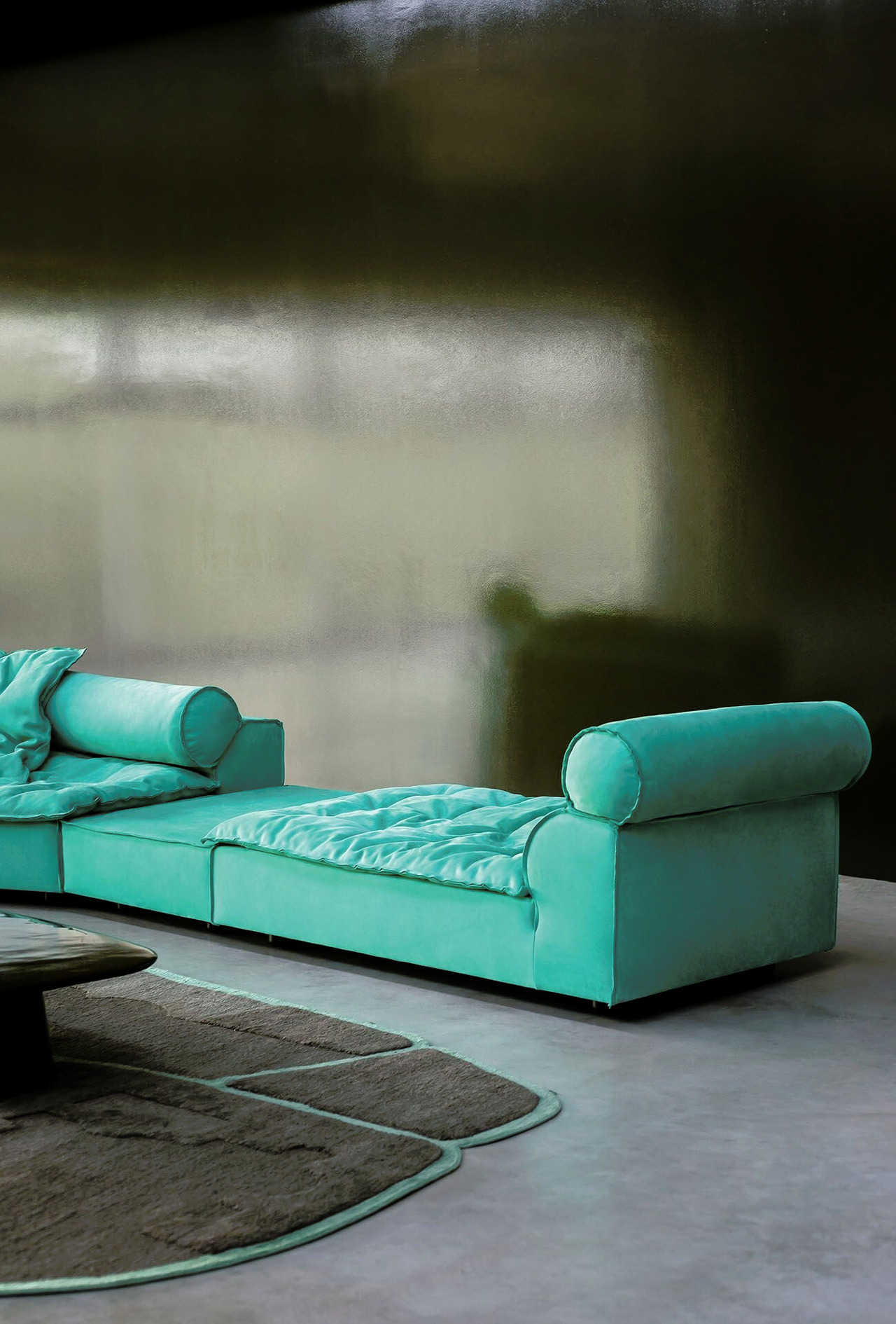Miami Soft Modular Leather Sofa, view 3