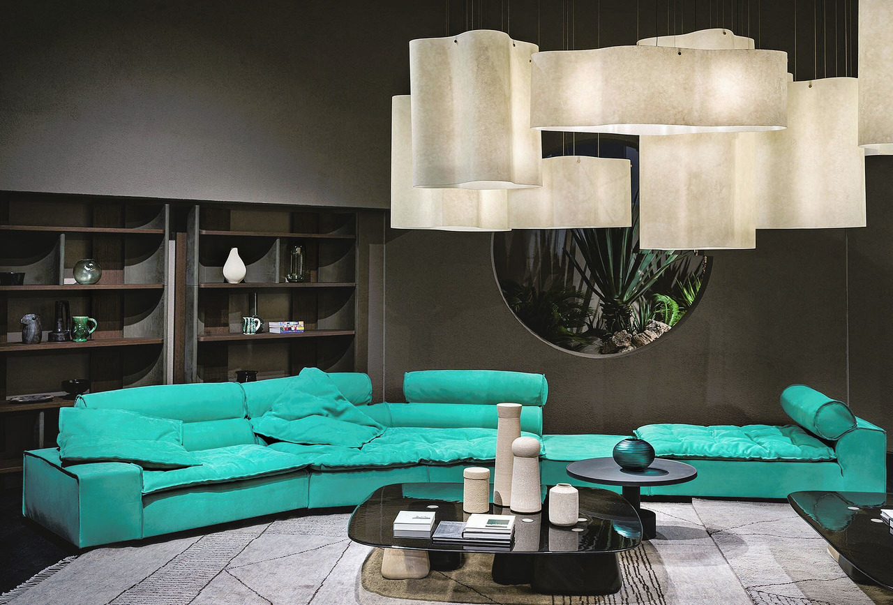 Miami Soft Modular Leather Sofa, view 9