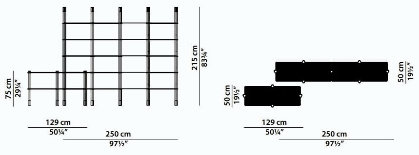 Mikado Floor Shelving Unit, view 10