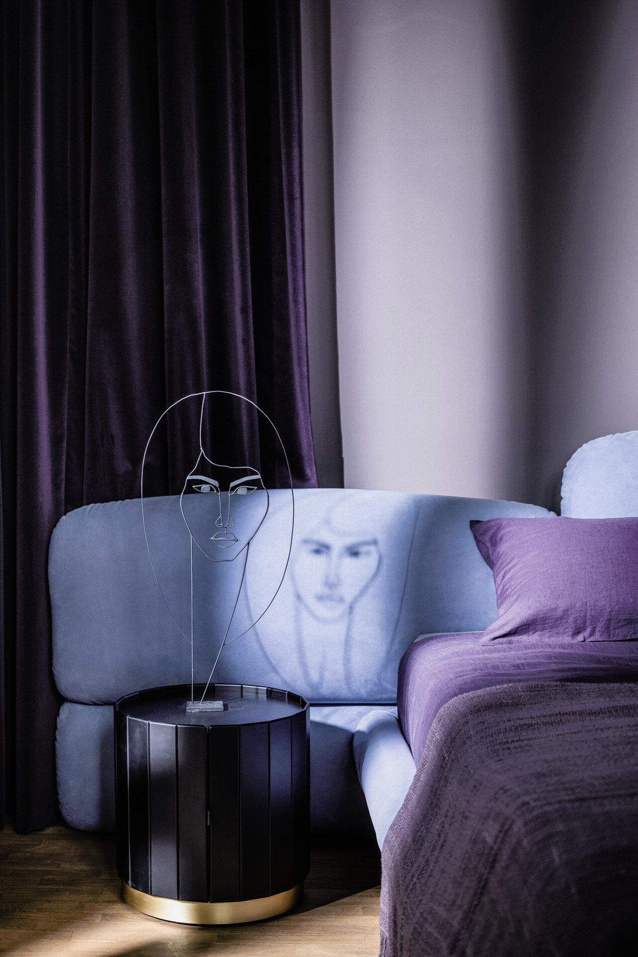 Stone Modular Leather Bed, view 15