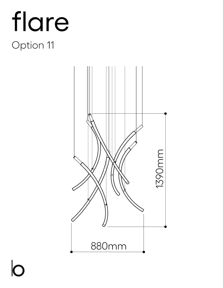 Flare Chandelier, 6 Pieces, Variant 11, view 9