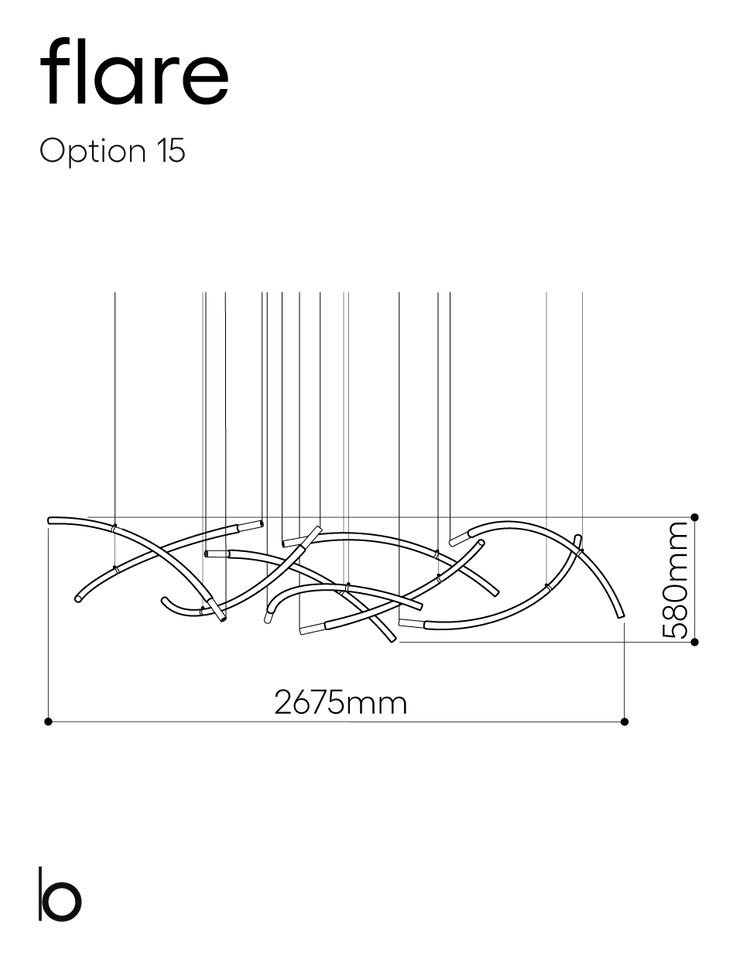 Flare Chandelier, 9 Lights, Variant 15, view 10