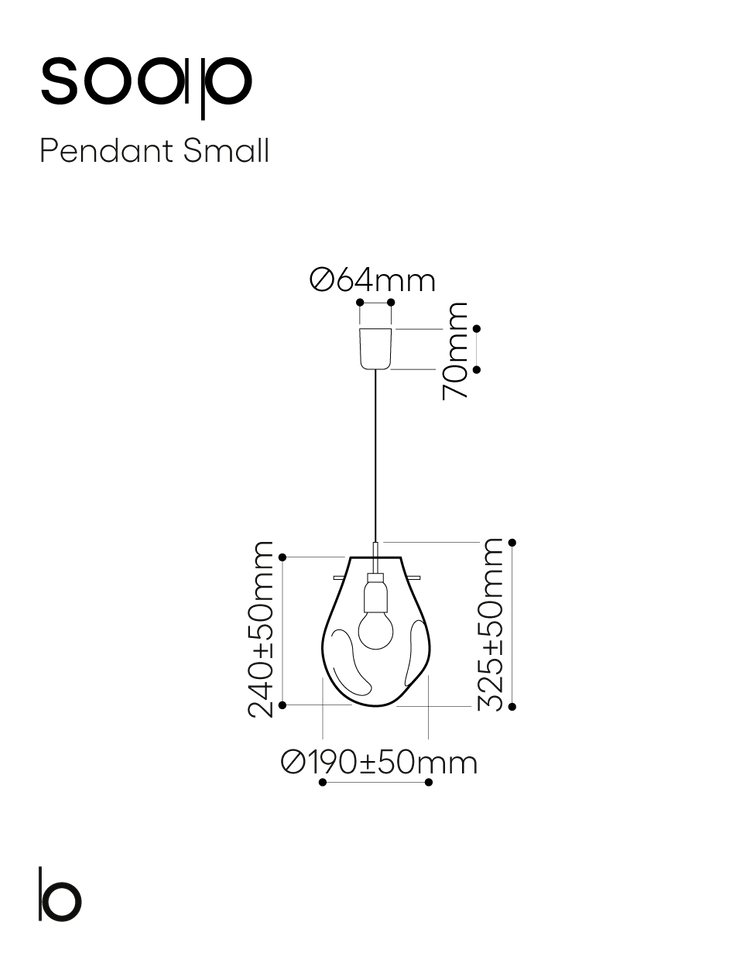 Soap-5 Small Pendant, view 4