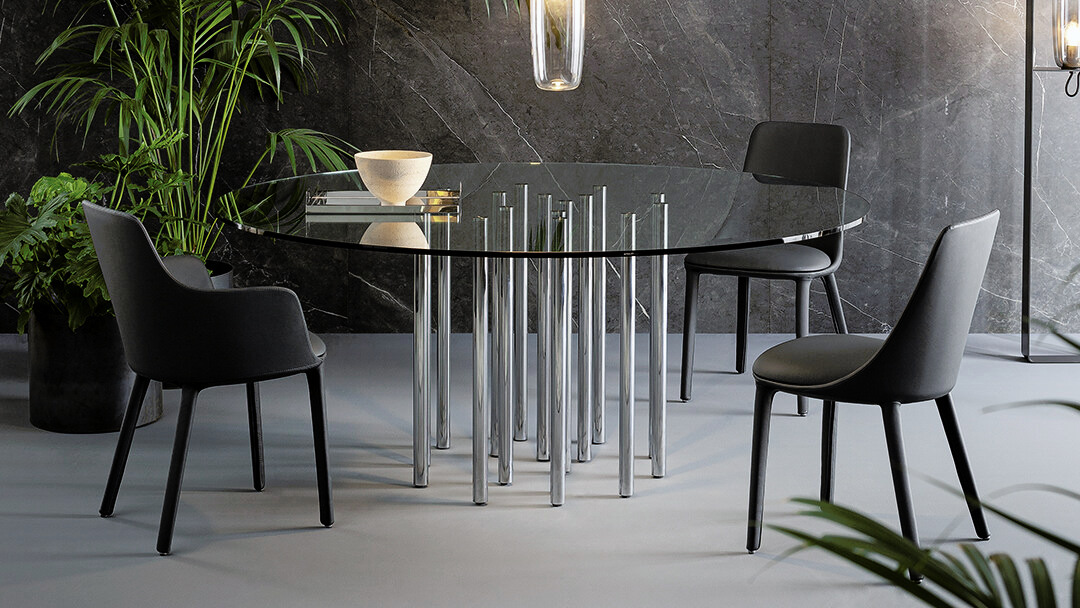 Mille Glass Dining Table, view 6
