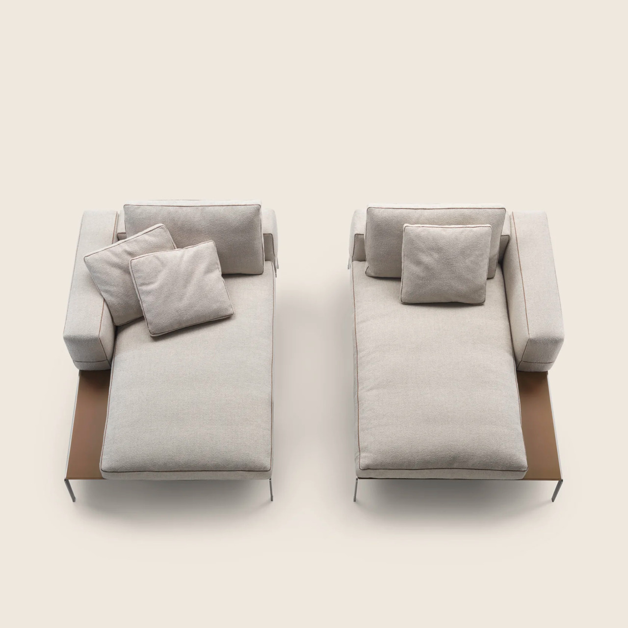 Lifesteel Chaise Lounge by Flexform, view 4