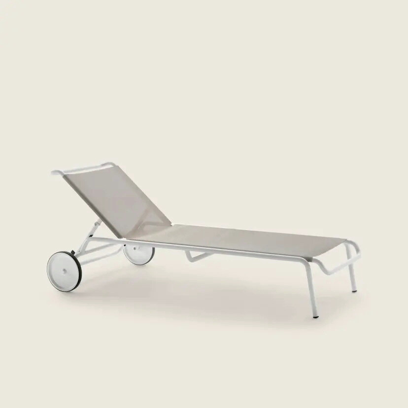 Calipso Cord Outdoor Chaise Lounge, view 3