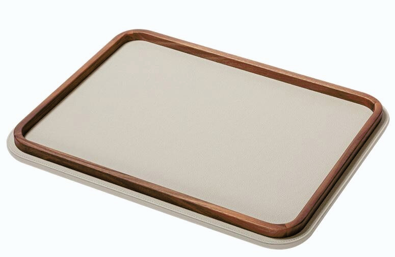 Rectangular Leather Tray with Rounded Corners, view 2