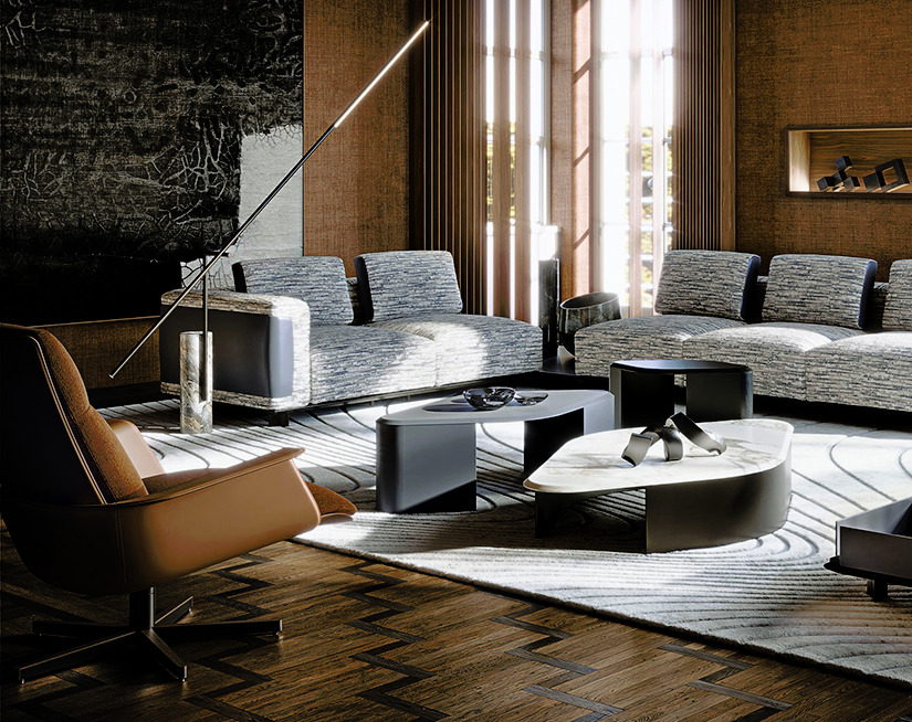 Ligea Coffee and Side Table by Giorgetti, view 9
