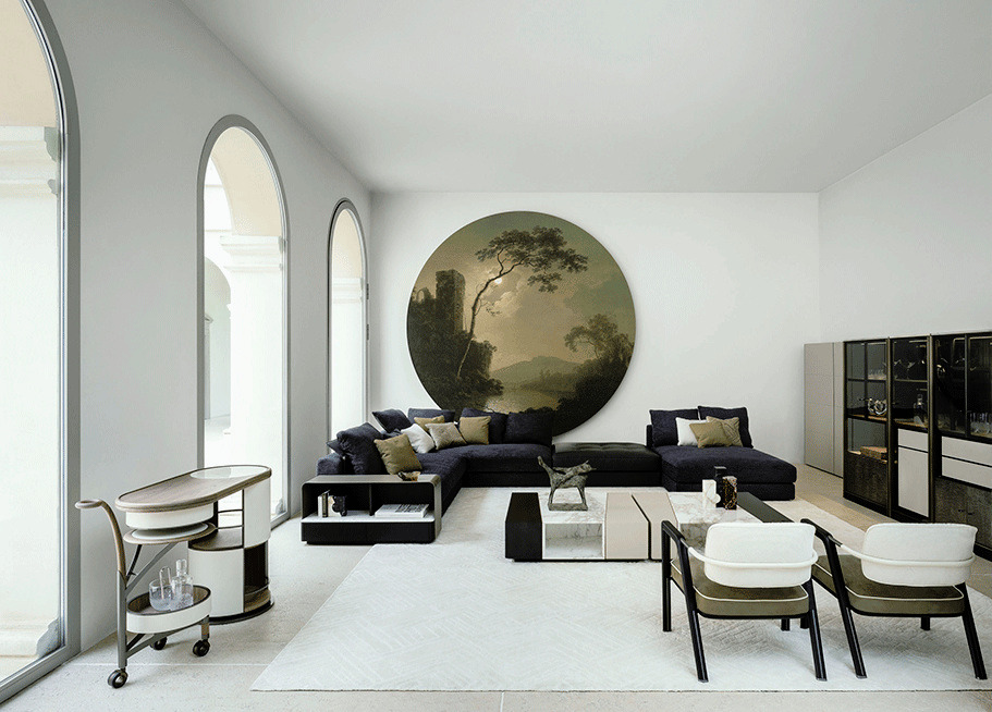 Scaleno Coffee and Side Table by Giorgetti, view 3
