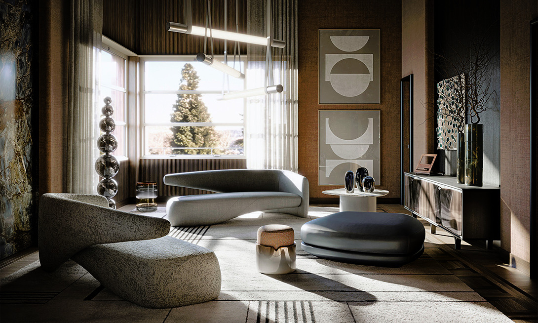 Seidon Sofa by Giorgetti, view 2