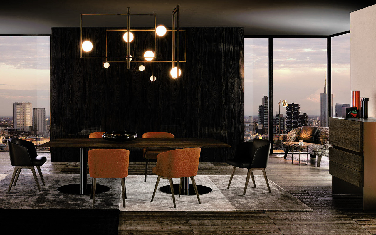 Bellagio Dining Table in Pewter