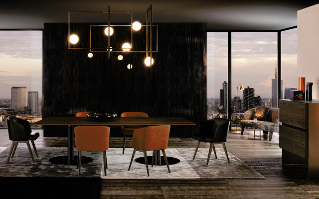 Bellagio Dining Table in Pewter