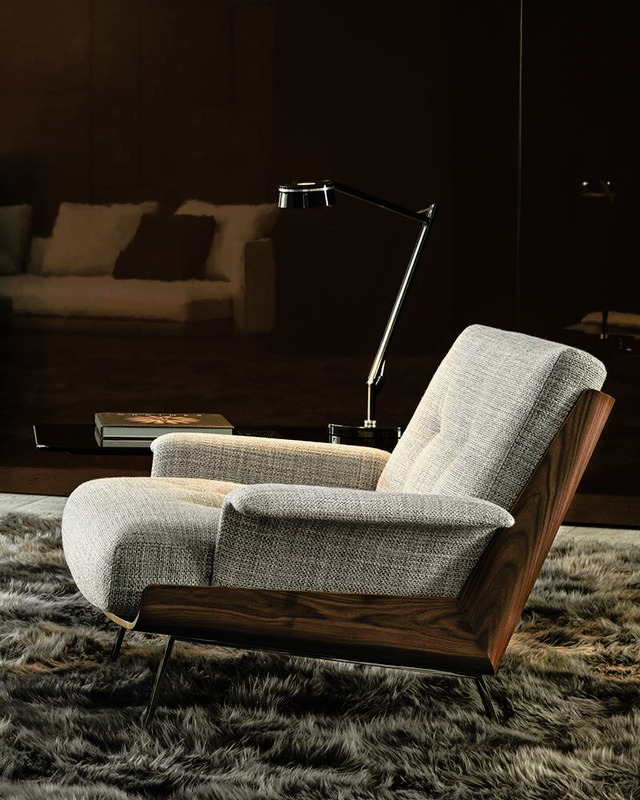 Daiki Armchair by Minotti, view 13