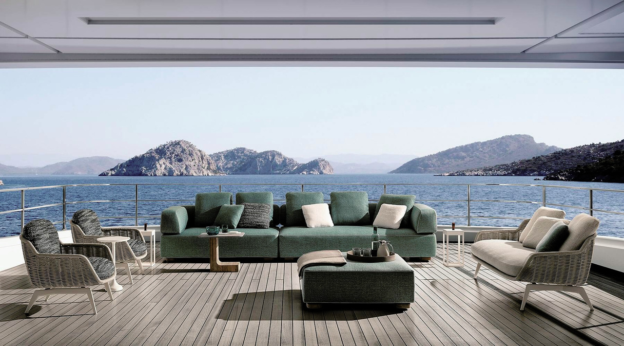 Florida Modular Outdoor Sofa by Minotti, view 4