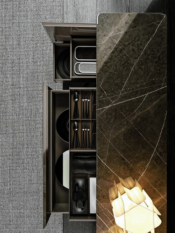 Lou 2020 Sideboard by Minotti, view 7