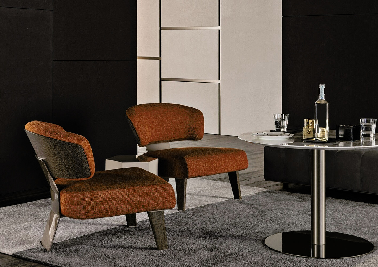 Reeves Wood Armchair by Minotti, view 5