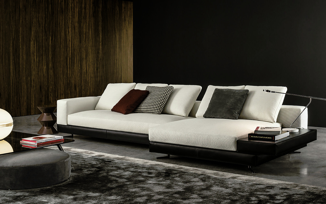 White "Saddle-Hide" Side Table, view 2