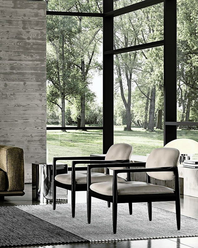 Yoko Designer Armchair by Minotti, view 3