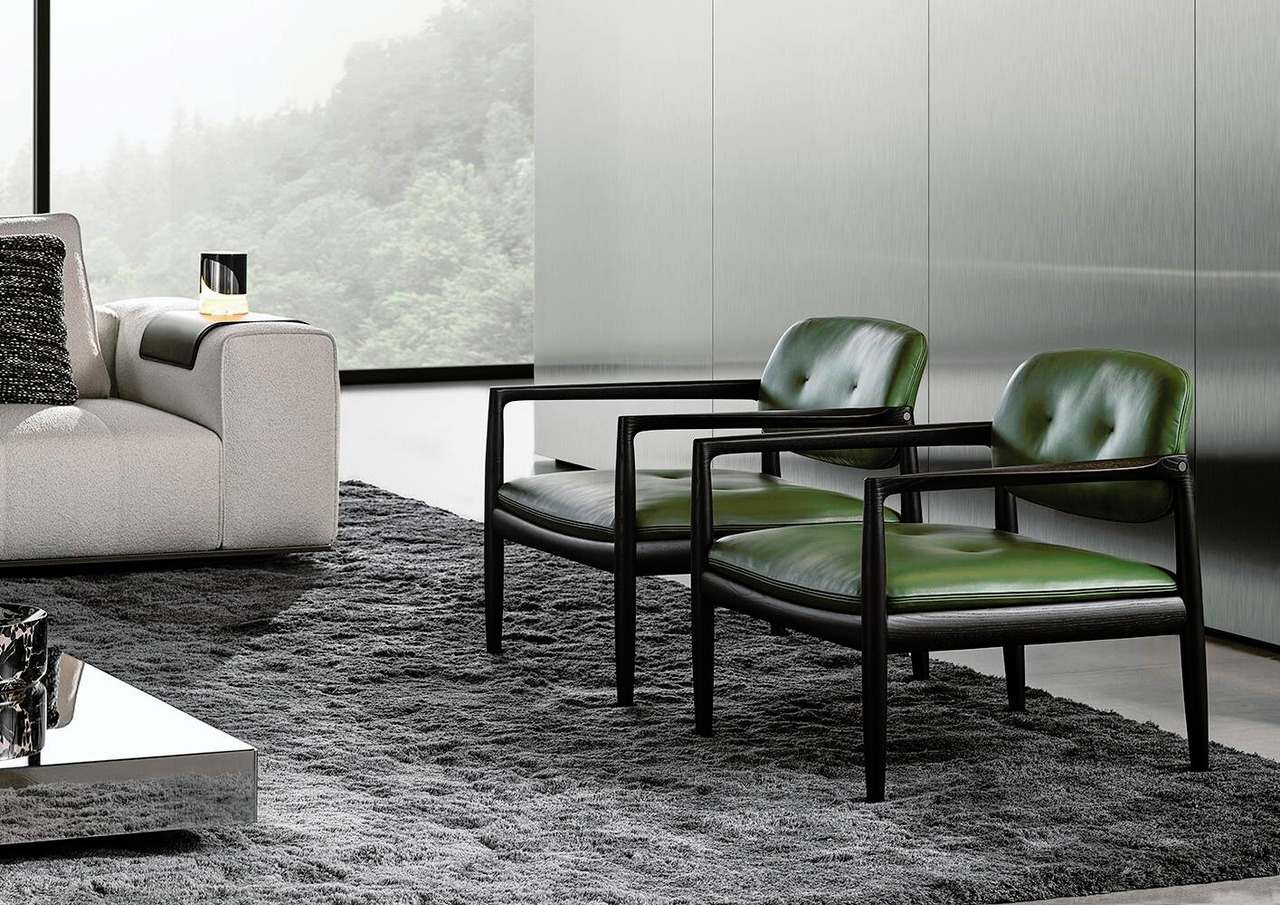 Yoko Designer Armchair by Minotti, view 4