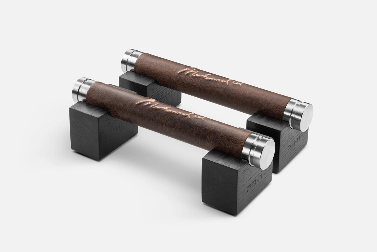 PENT. x Muhammad Ali: Vintage Brown Push-Up Bars