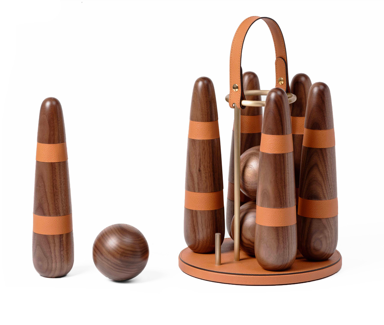 Handcrafted Pinetti Bowling Set, view 4