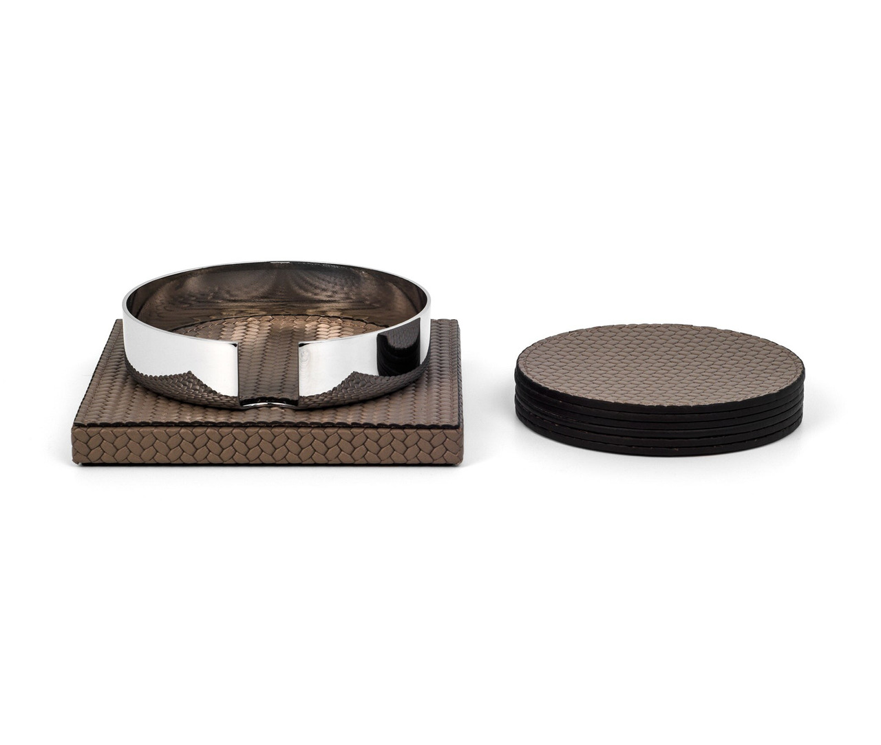 Pinetti Coaster Set with Holder, view 3