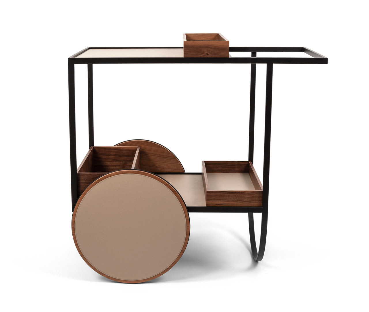 Magenta Serving Trolley by Pinetti, view 2