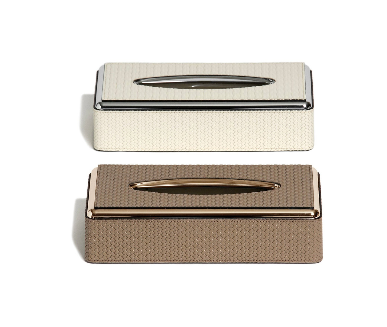 Rectangular Leather Tissue Box, view 3