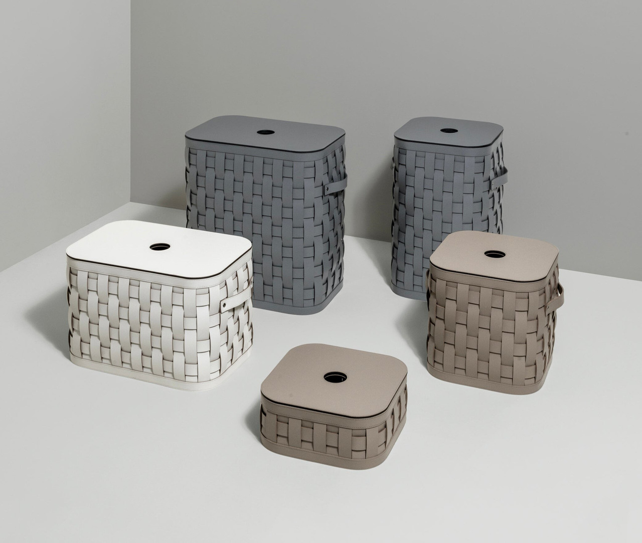 Demetra Square Basket with Flat Lid, view 2