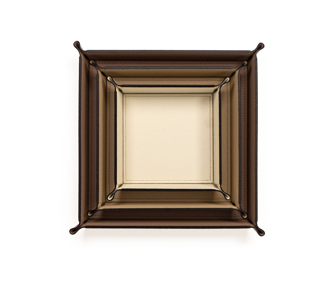 Square Leather Tray for Small Items, view 6