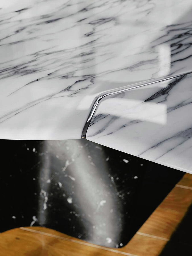 Infinitamente Marble Dining Table, view 4